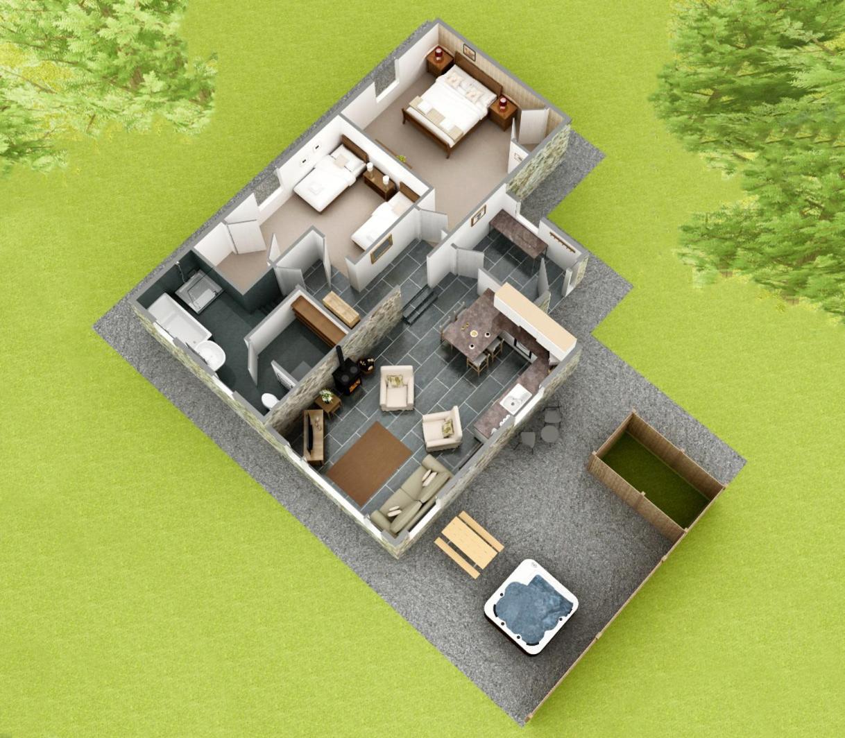 Dalnoid Cottages & Treehouses Nr Glenshee Exteriör bild